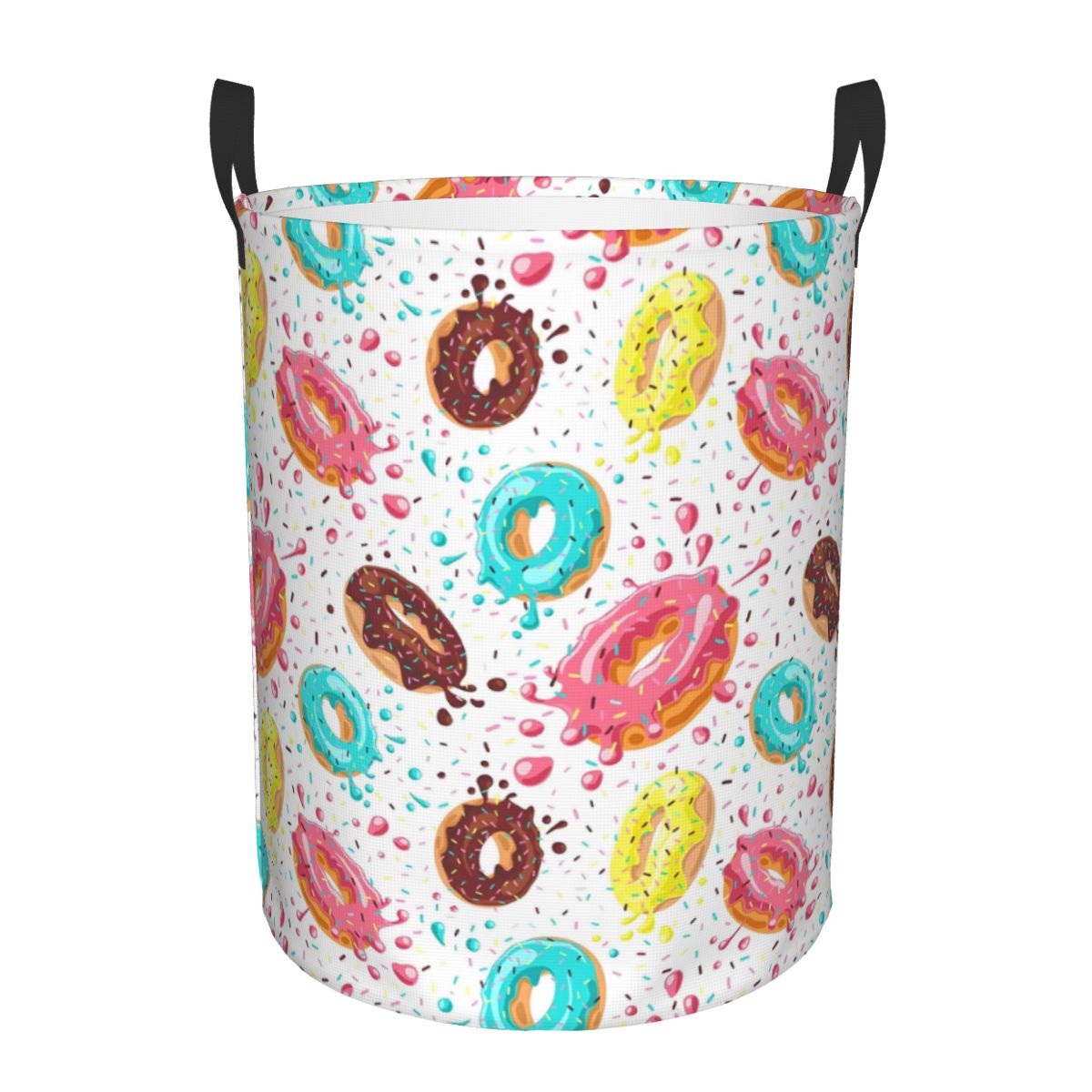 Baby Clothing Basket - Custom Chocolate Donut Doughnut Laundry Basket