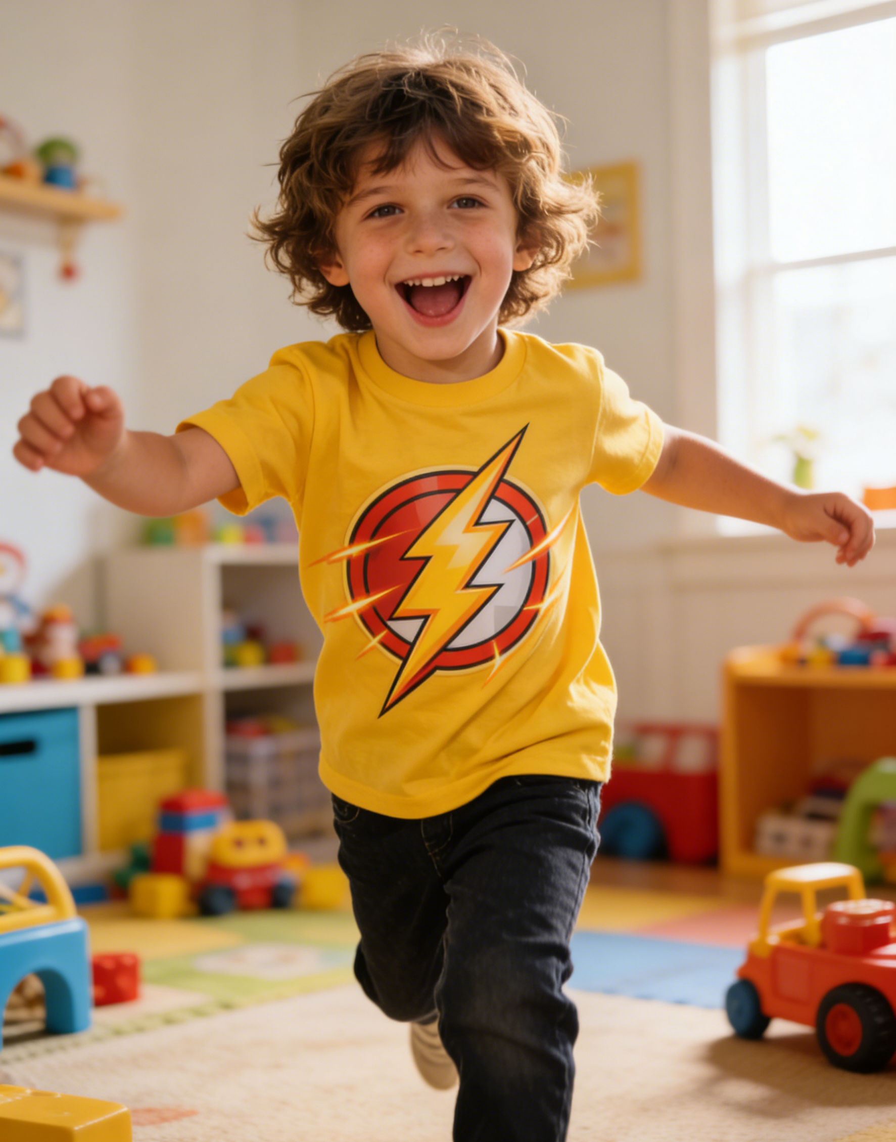 Baby Clothing Logo - The Flash Children's T-shirt Cotton Round