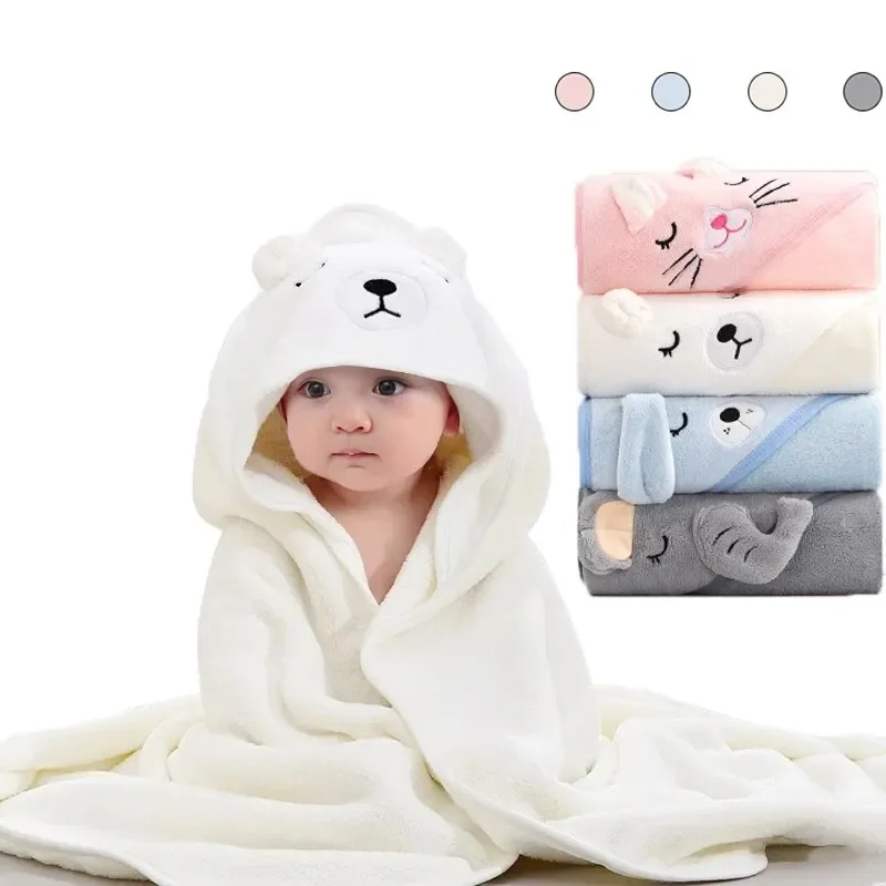 Hooded Bath Towel - Blankets Swaddle Towel Boy Girl Bathrobe