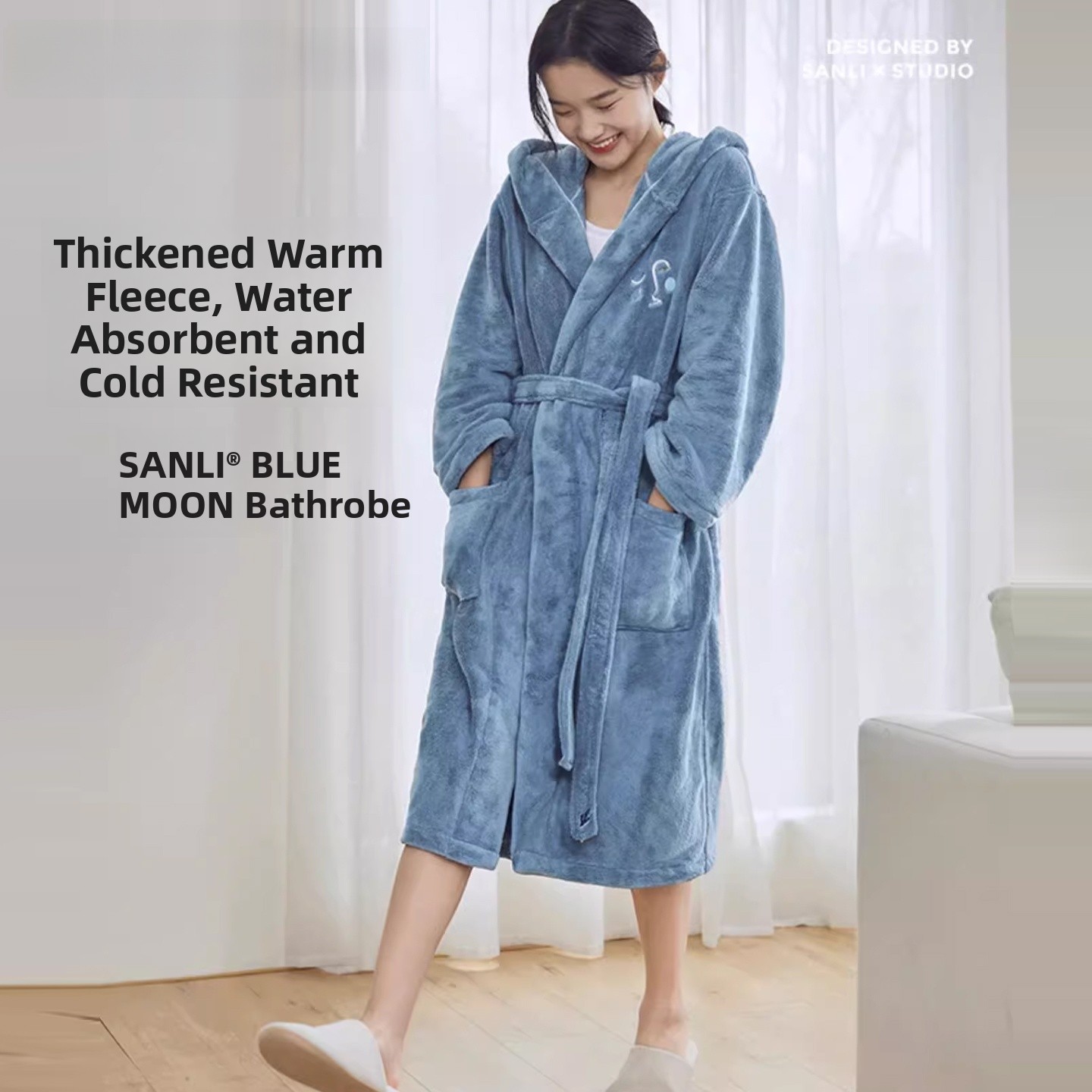Hooded Bath Towel - Sanli Hooded Bath Towel Winter Warm