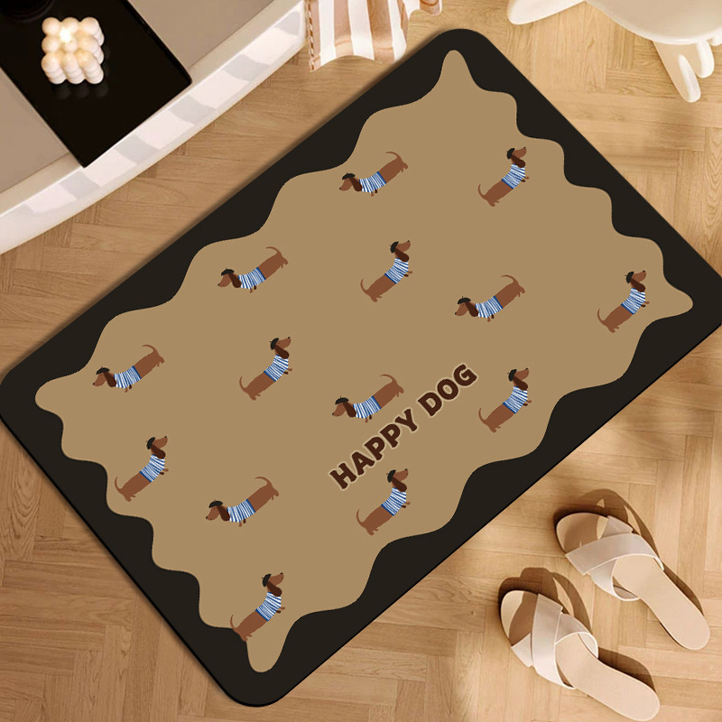 Cartoon Dachshund Carpet Mat R - Baby Clothing Made In Usa のレビューと価格