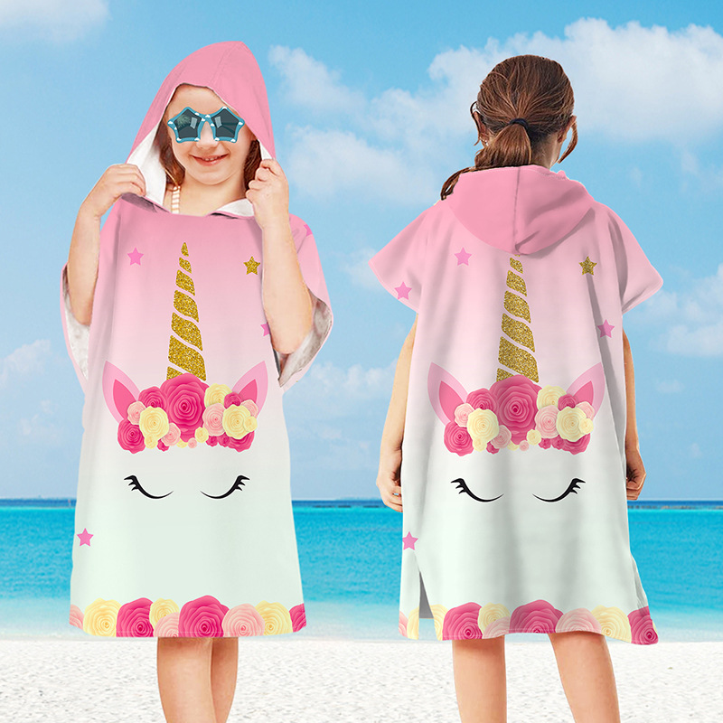 Baby Cartoon Printing Bathrobe - Hooded Bath Towel のレビューと価格