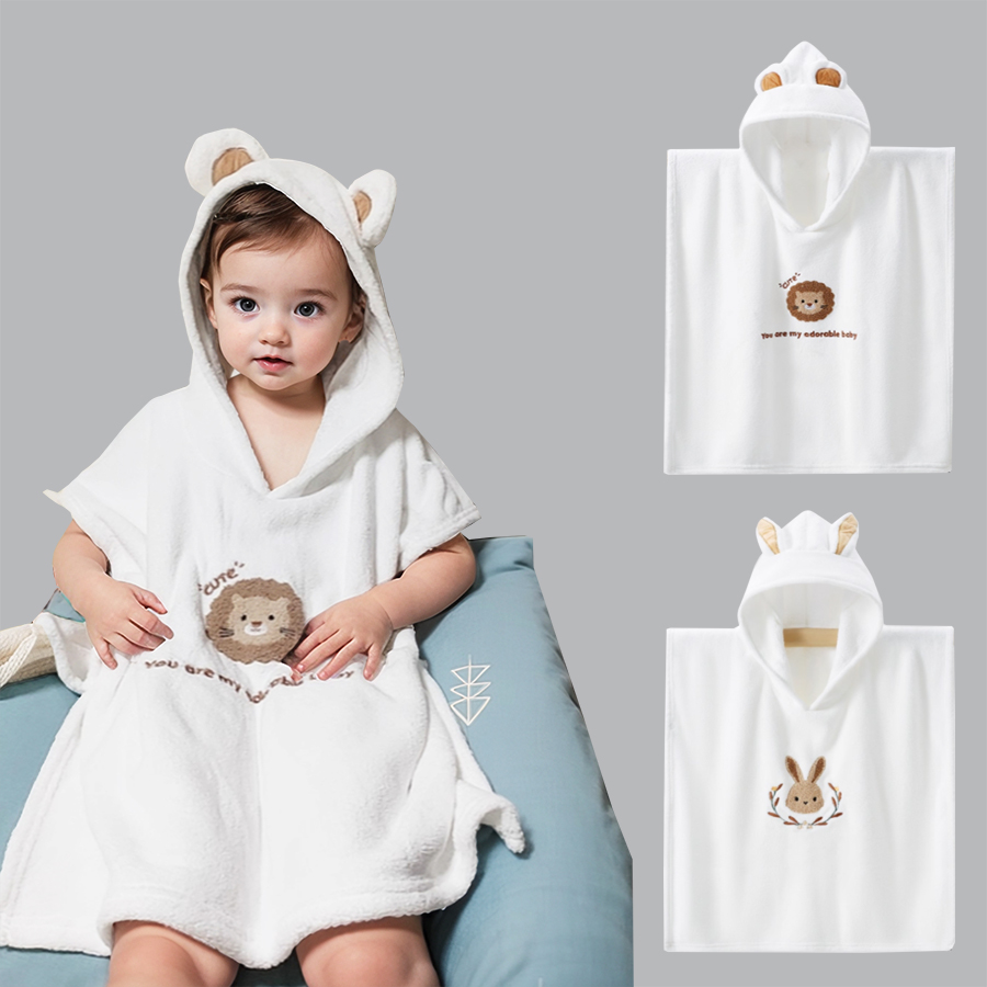 Baby Hooded Bathrobe Kids Bath - Hooded Bath Towel のレビューと価格
