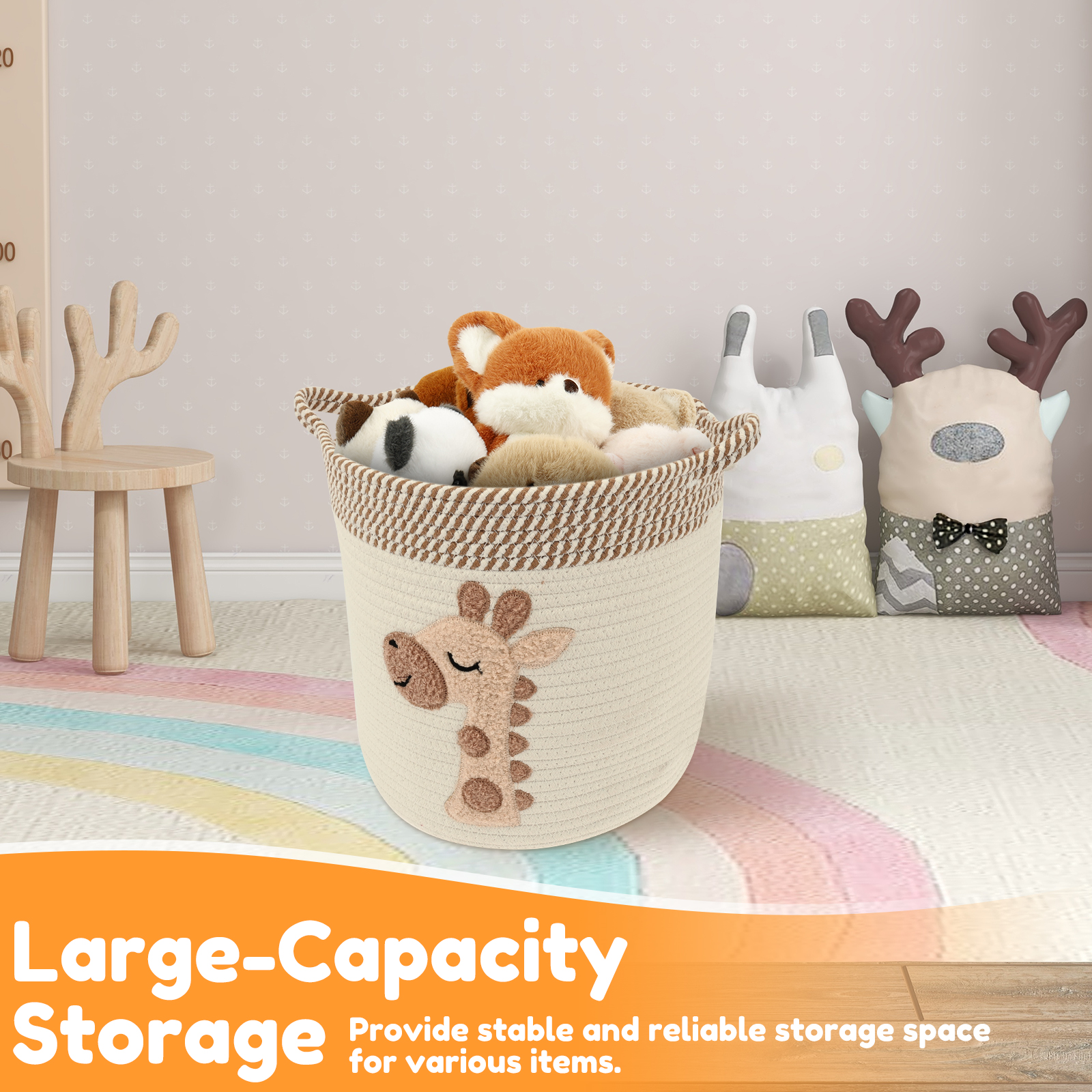 Cotton Rope Storage Basket Lar - Baby Clothing Basket のレビューと価格