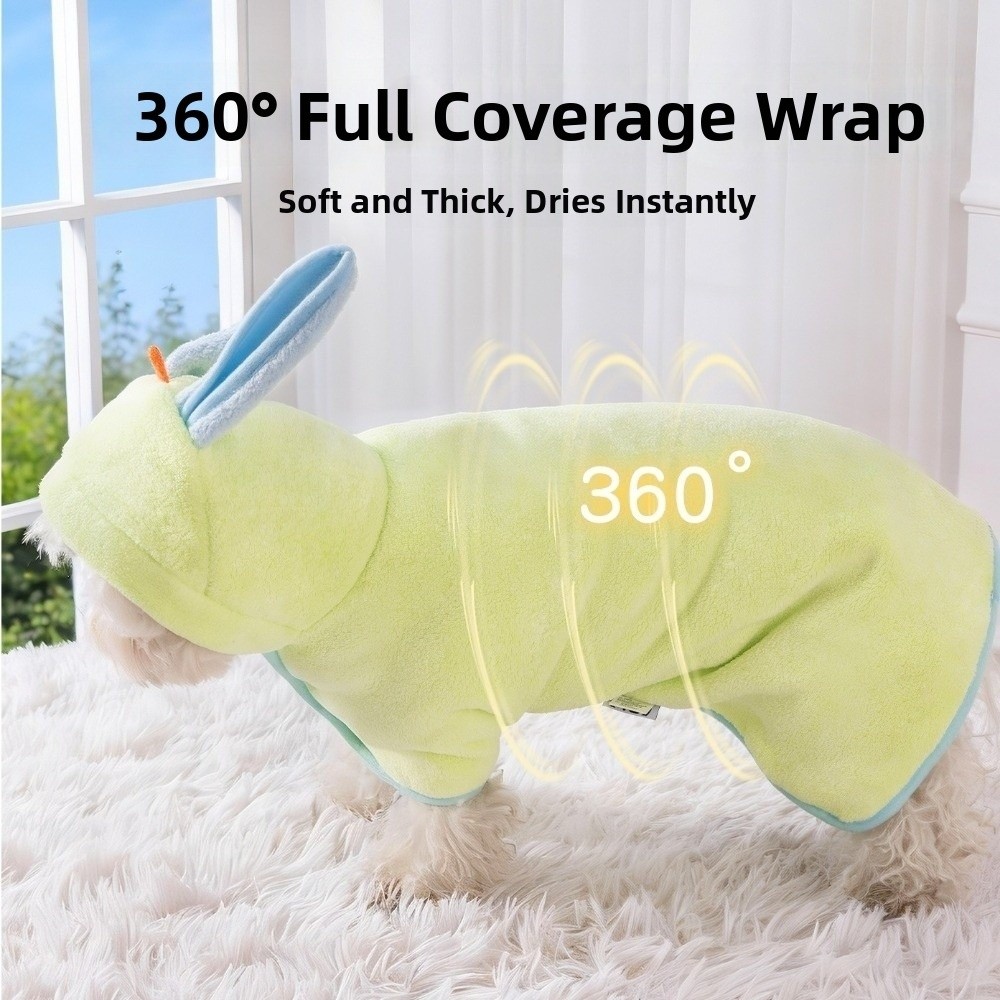 Super Absorbent Dog Hooded Bat - Hooded Bath Towel のレビューと価格