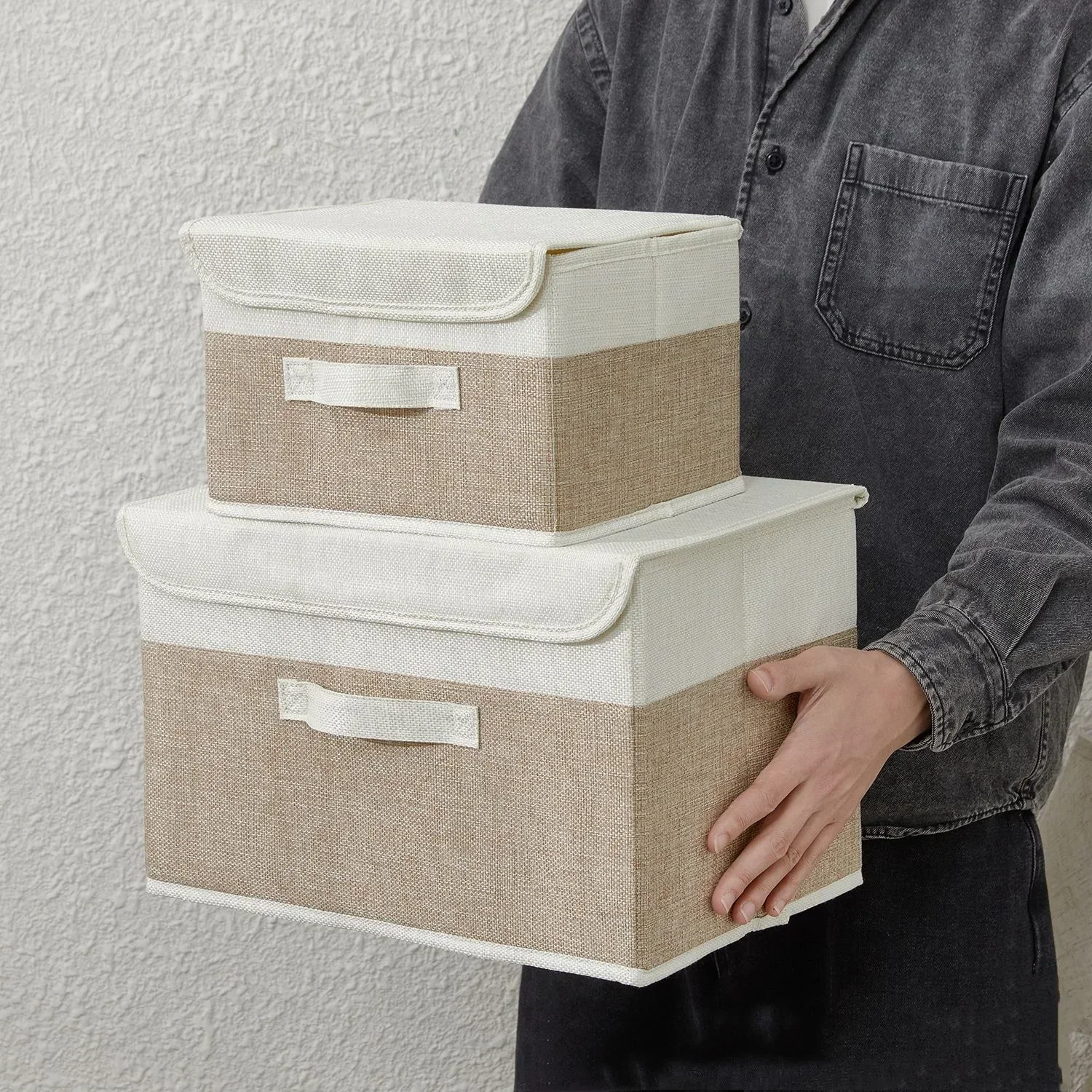 Large-capacity Linen Fabric St - Baby Clothing Basket のレビューと価格