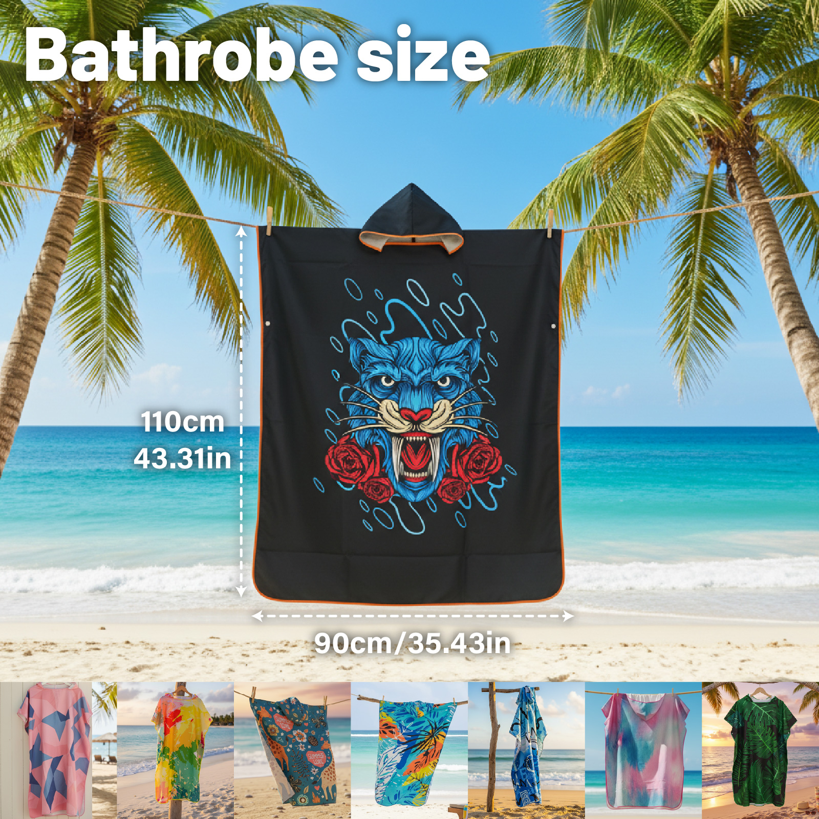 plus Size Quick-Dry Hooded Bea - Hooded Bath Towel のレビューと価格