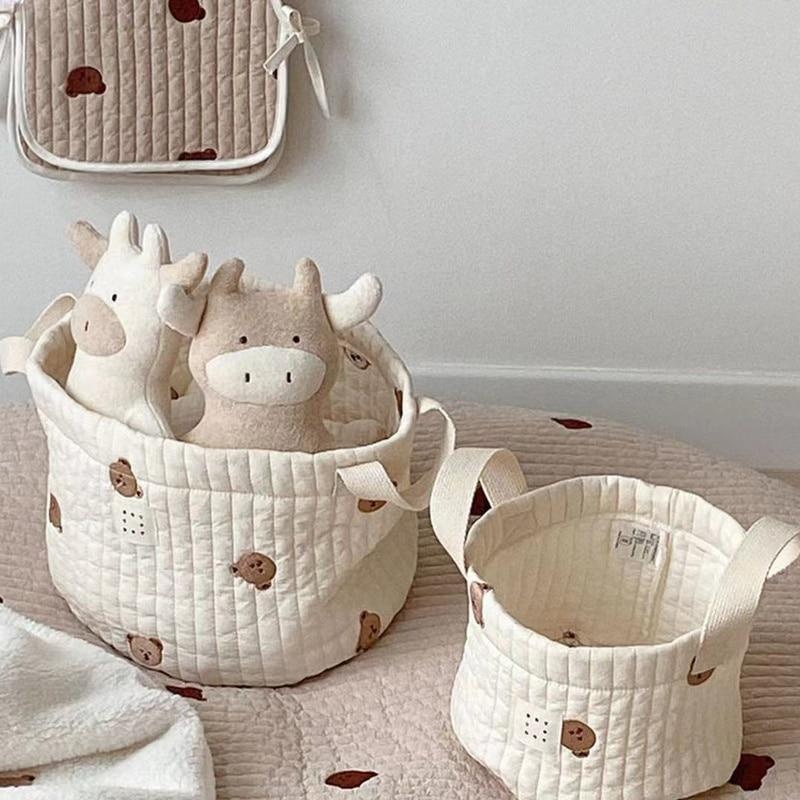 Cute Bear Embroidery Diaper Ba - Baby Clothing Basket のレビューと価格