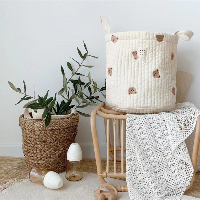 Cute Bear Embroidery Diaper Ba - Baby Clothing Basket のレビューと価格