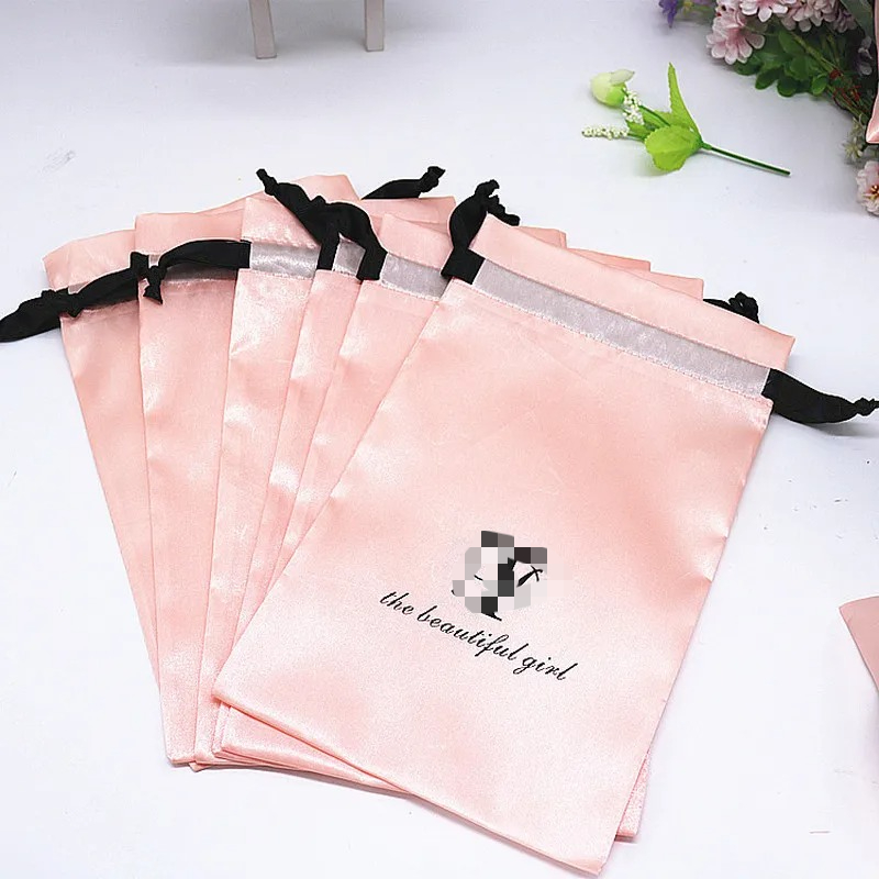 20PCS Baby Pink Silk Satin Pou - Baby Clothing Logo のレビューと価格