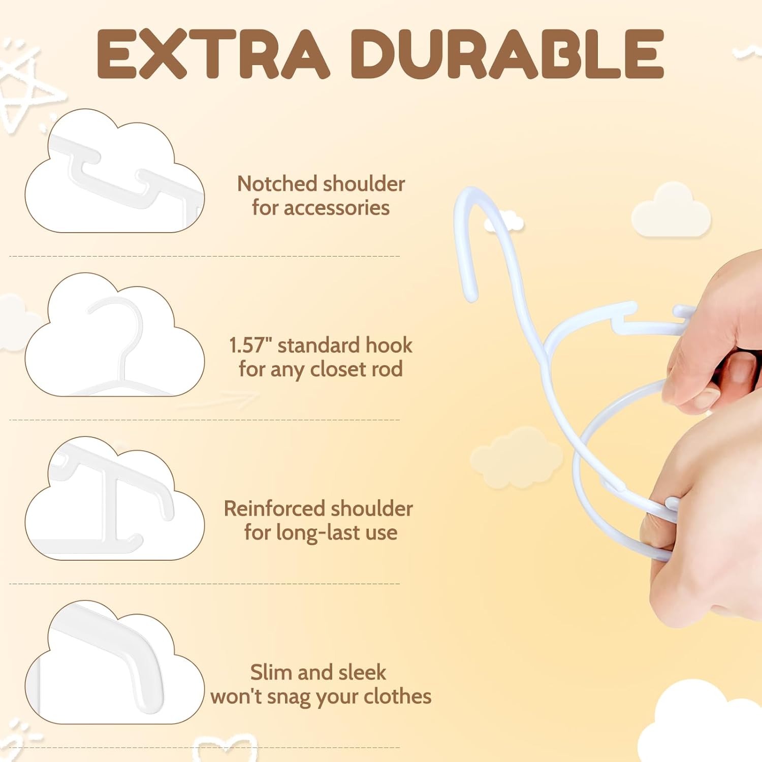 Kids Plastic Hangers 50 Pack,  - Baby Clothing Images のレビューと価格