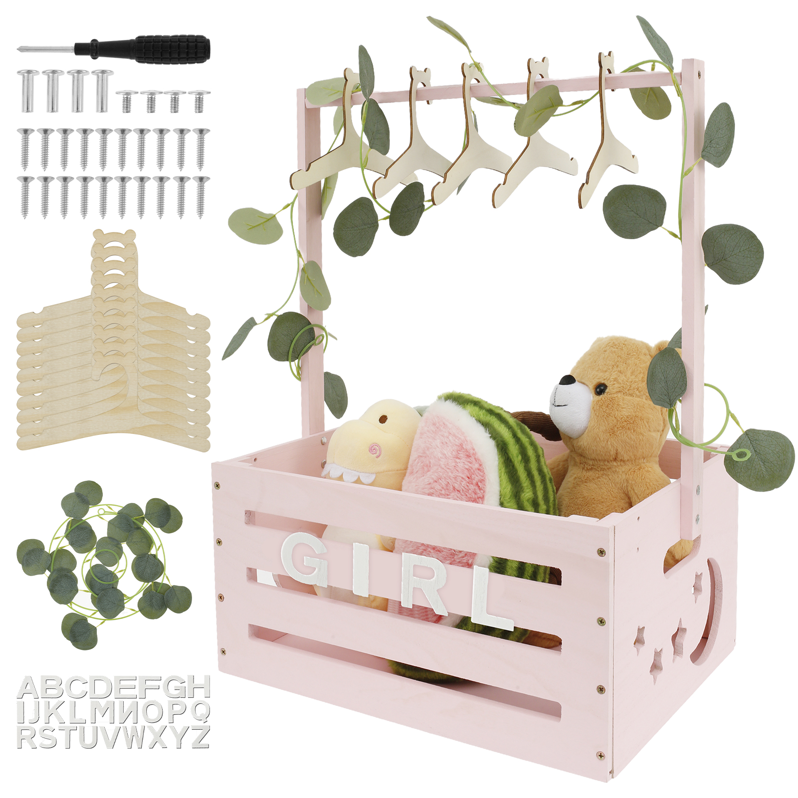 Wood Baby Shower Storage Baske - Baby Clothing Basket のレビューと価格