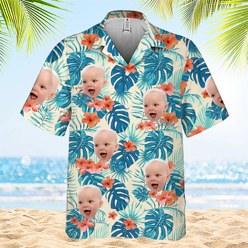 Face Photo Baby Shirts For Men - Baby Clothing Hawaii のレビューと価格
