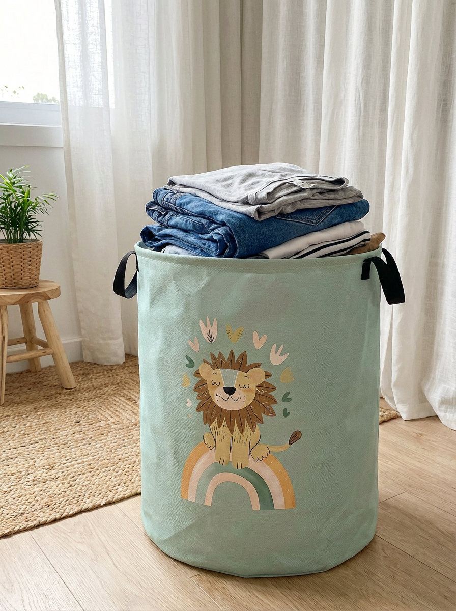 Little Lion Laundry Basket Fol - Baby Clothing Basket のレビューと価格