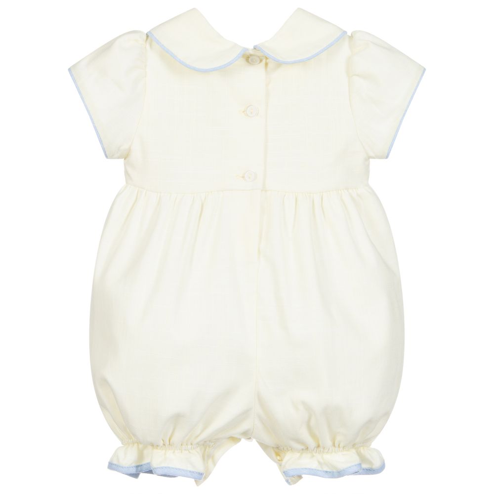 Baby Smocked Yellow Rompers in - Baby Clothing Made In Usa のレビューと価格