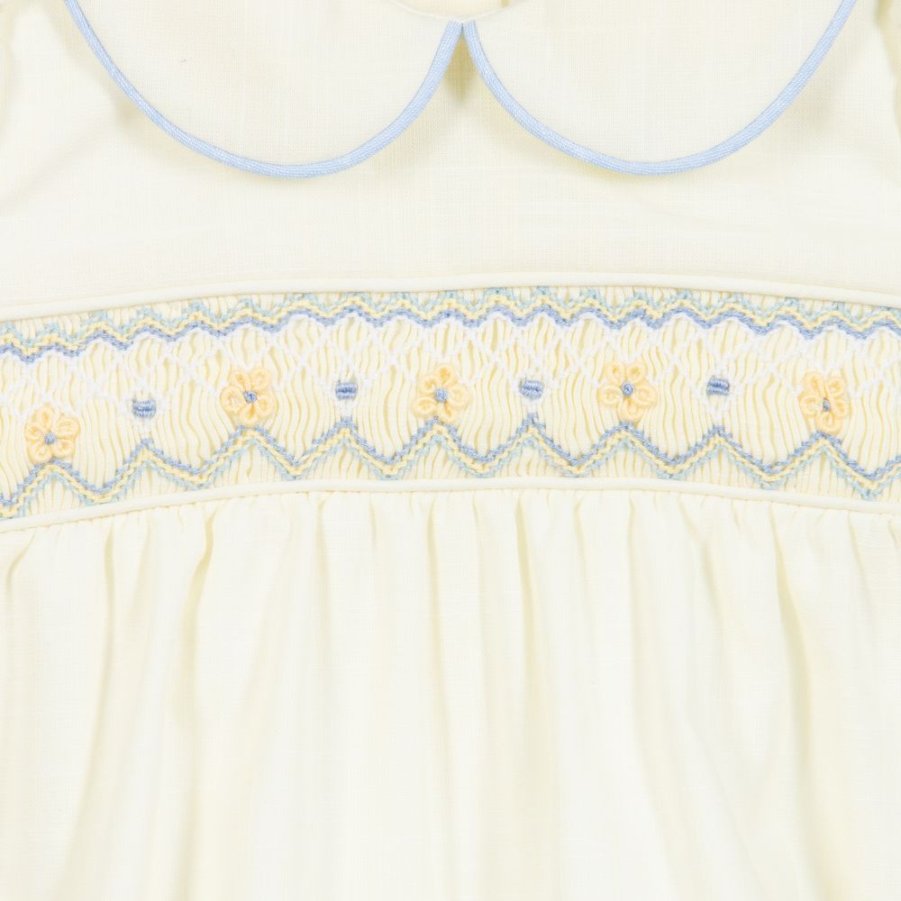 Baby Smocked Yellow Rompers in - Baby Clothing Made In Usa のレビューと価格