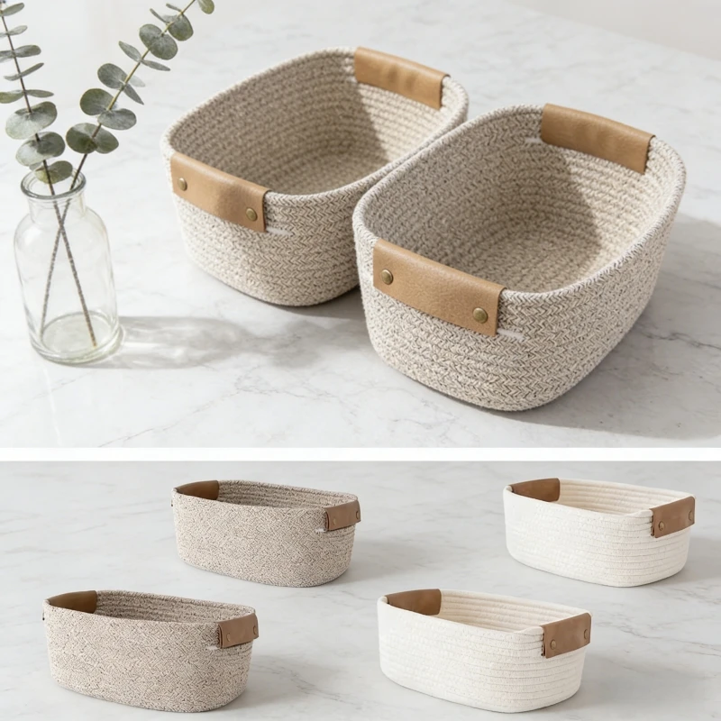 Woven Cotton Rope Desk Storage - Baby Clothing Basket のレビューと価格